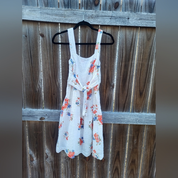 Anthropologie Ingalls Tie Waist Dress Cottagecore Summer Dress Size 2 - Picture 8 of 10